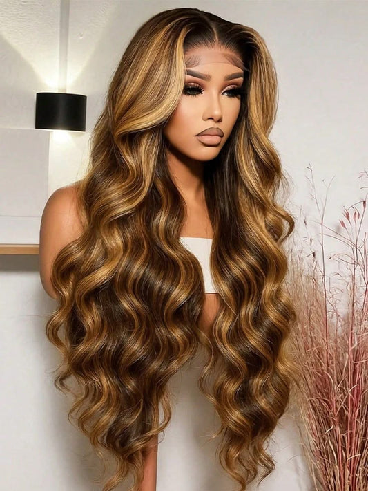 Body Wave Lace Front Wig human blend wig