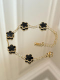 Four Leaf Clover Charm Bracelet  and Earrings Set