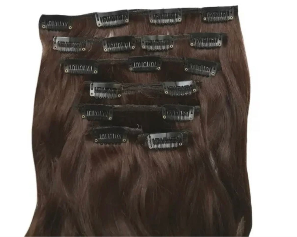 Clip in hair extensions - 100% Brazilian Remy Human Hair Straight