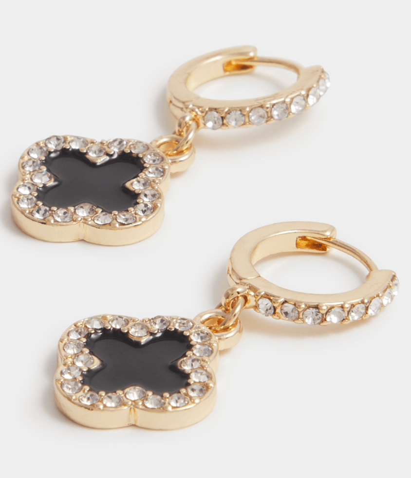 Four Leaf Clover Charm Bracelet  and Earrings Set