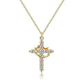 Cross with Crown Pendant Necklaces with Chain