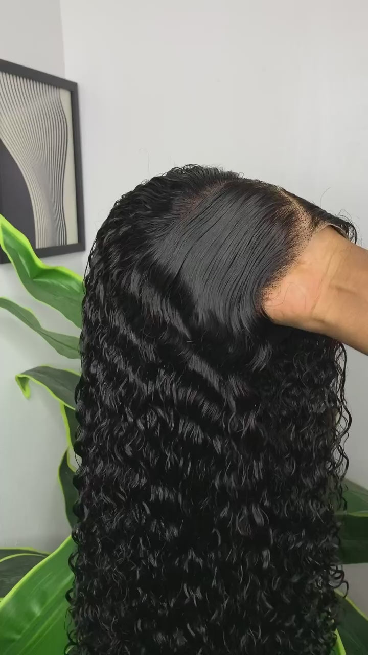 10 Inch Brazilian Deep Wave Curly Bob Wig 4x4 Glueless Lace Closure Wigs